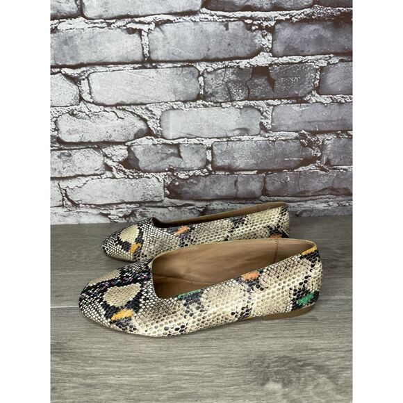 Madewell The Cory Snake Embossed Leather Ballet Flats Women’s Sz 8M US/38.5EU - Picture 15 of 16